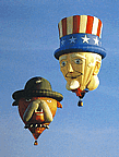 Photo of Chesty and Uncle Sam Balloons